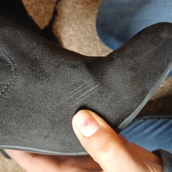 Unisa black knee high chunky heeled boots size 9.5 - Picture 10 of 16